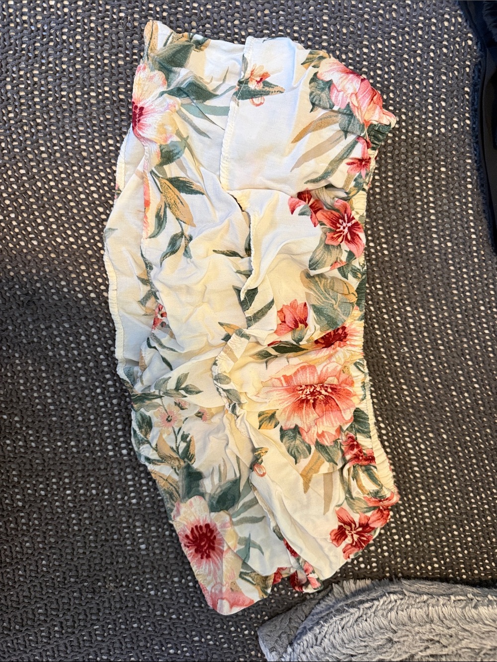 Floral Ruffle Tube Top